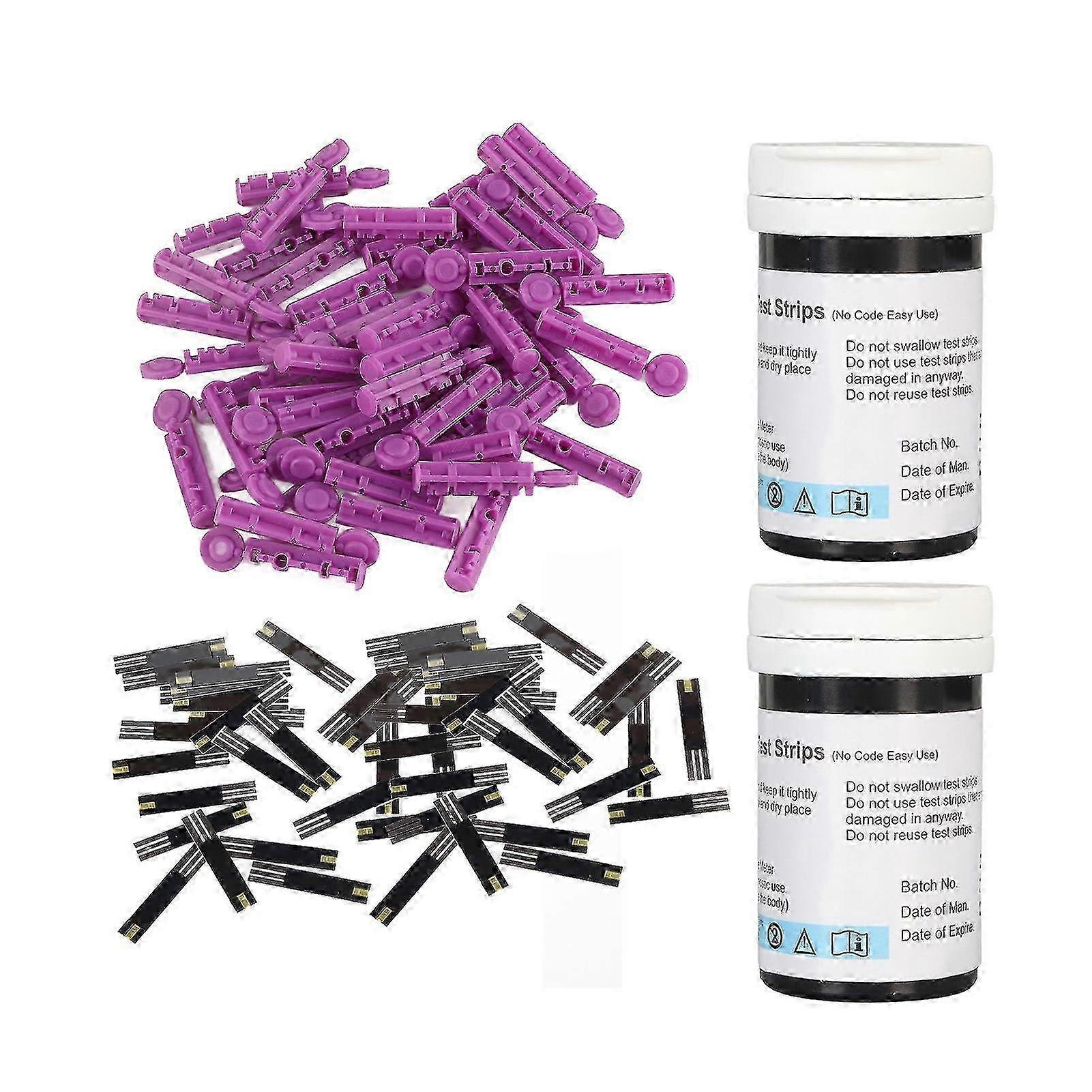 血糖値テストストリップ50pcsおよびブドウ糖モニターのための使い捨て血液ランセットアクセサリー