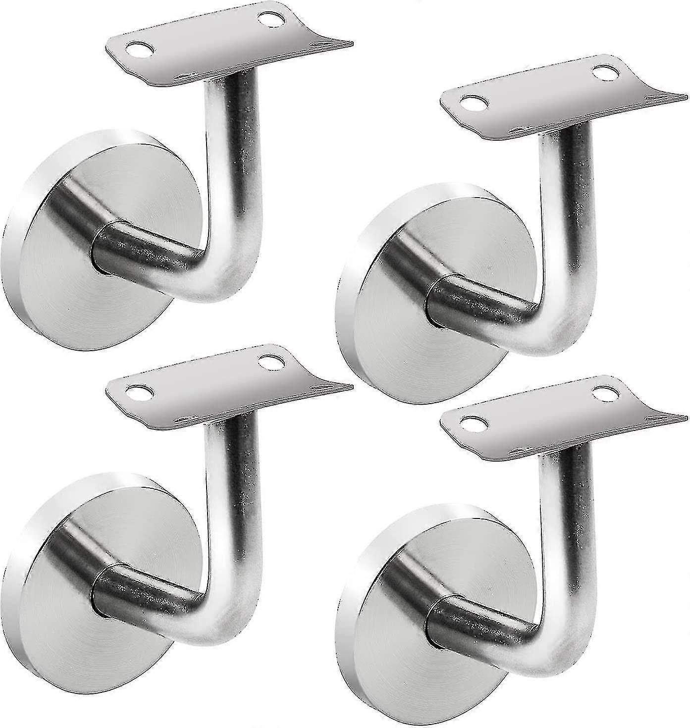4 pezzi di supporto staffe per corrimano a parete, staffe per ringhiera in acciaio inossidabile per scale, supporto per corrimano con rosetta di copertura per interni - SN