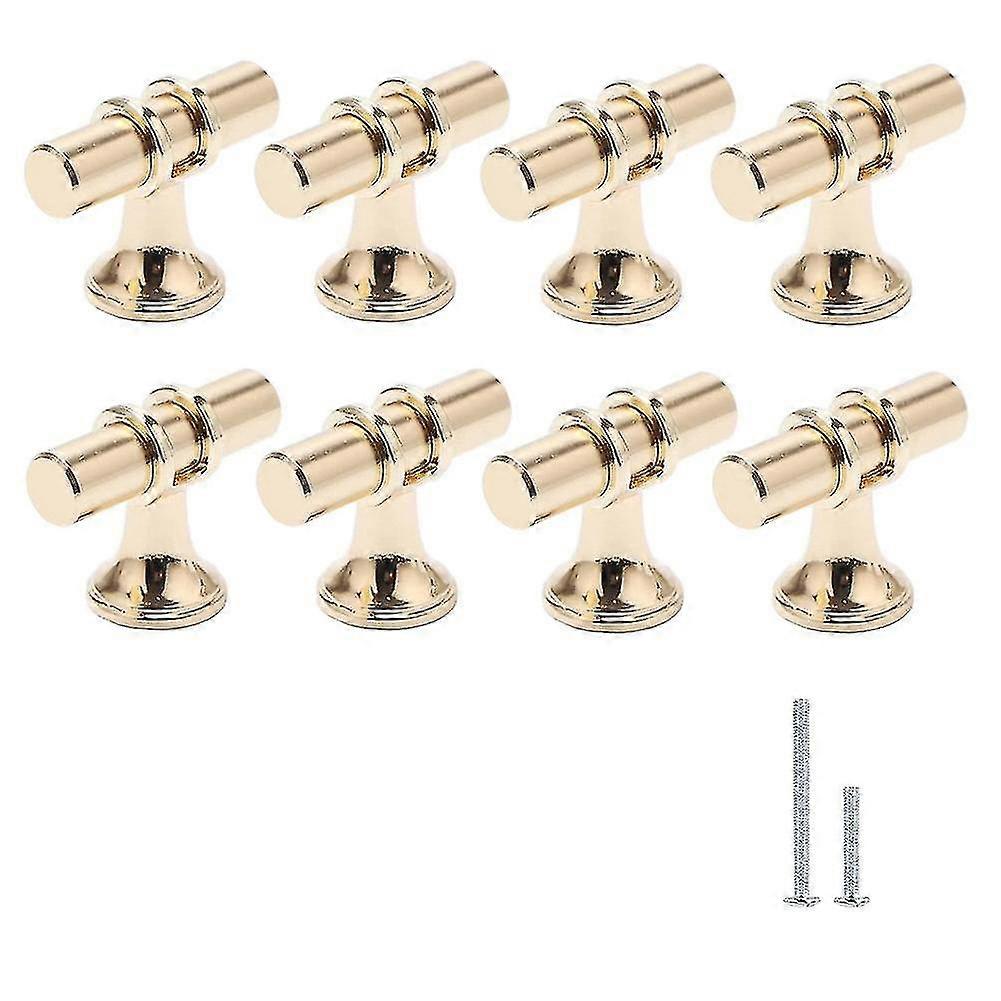 8 Packs Champagne Gold Cabinet Knobs Drawer Knobs Euro T Bar Knobs