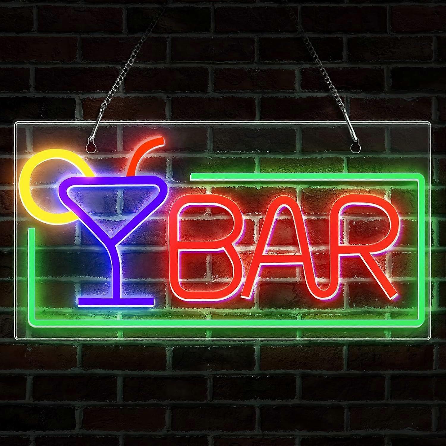 Neon LED Deko, BAR Light Sign, 42222CM Neon Light Bar LED Sign with USB socket for Bar, House bar, Club, Pub, Shop by