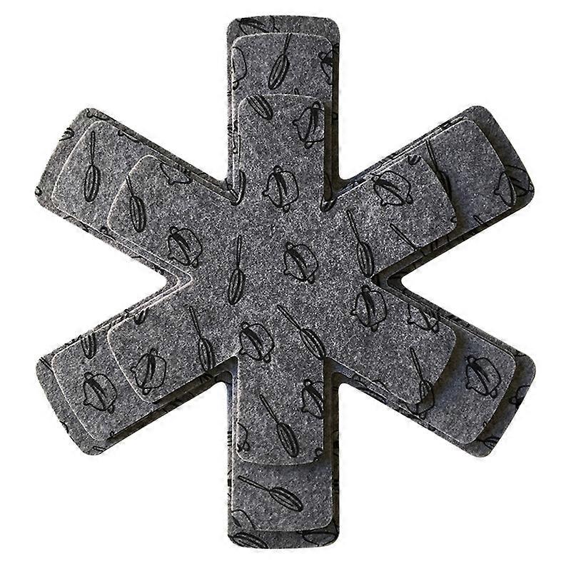 9 Pieces Pan Protectors Pan and Pan Protectors Pan and Pan Protectors Trivets Anti-Scratch Pan Protectors 3 Sizes (26/35/38Cm) Gray