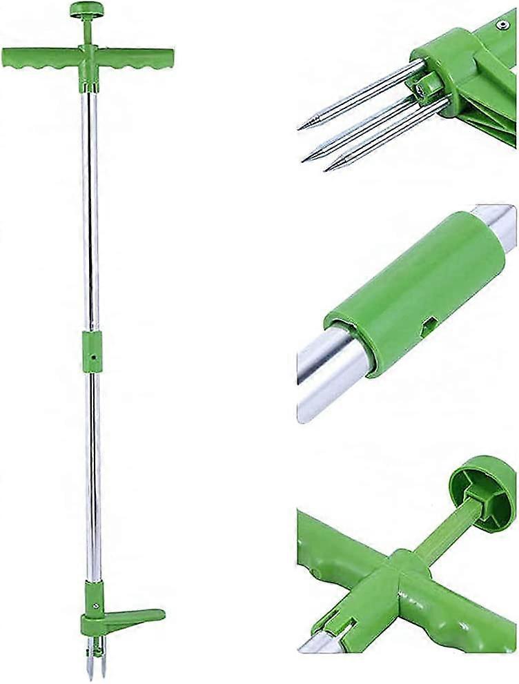 Weed Puller Root Extraction Tool with Steel Handle and 3 Claw