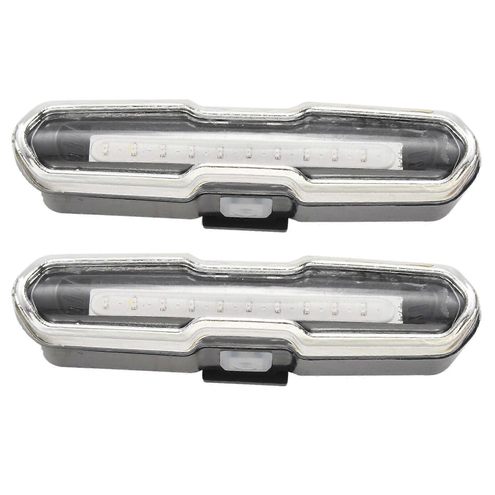 2X LED Bike Tail Light Red & Blue USB Rechargeable Waterproof Super Bright Multipurpose Emergency L