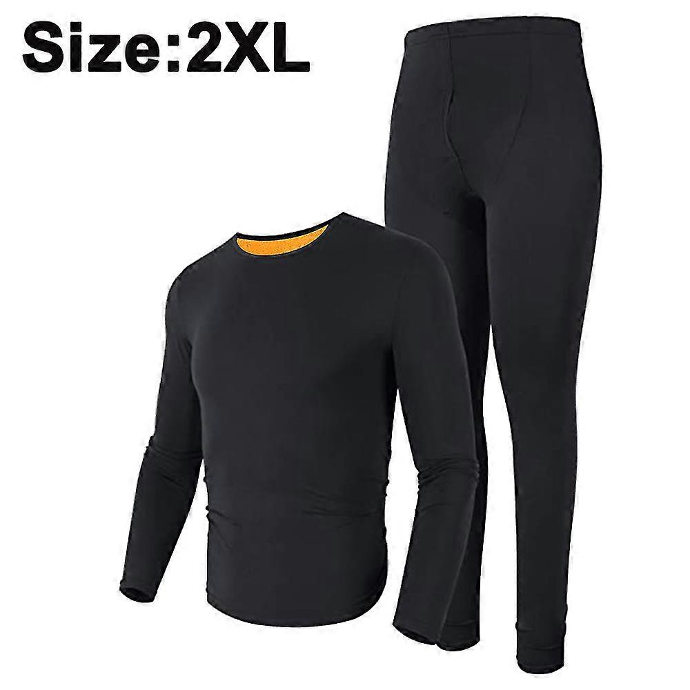 Men & Women's Thermal Underwear Set, Soft Round Neck Plus Velvet Thermal Underwear Autumn Underwear,winter Warm Base Layer Top & Bottom