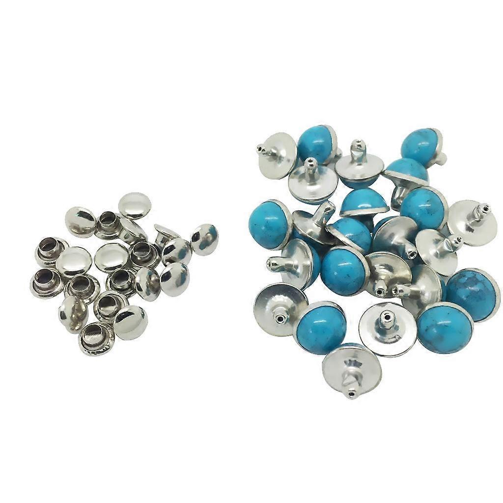7x Lot of 20 Pcs Rivets Quick Studs DIY Turquoise Garment Reinforcements
