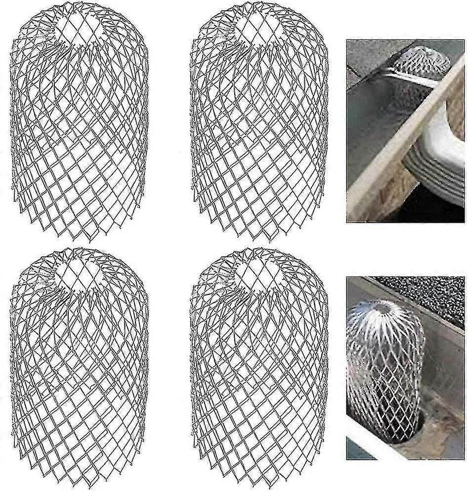 Metall-Dachrinnenschutz-Paket - Erweiterbarer Filtersieb-Blattsieb-Fallrohrschutz für Dachrinnen und Fallrohre