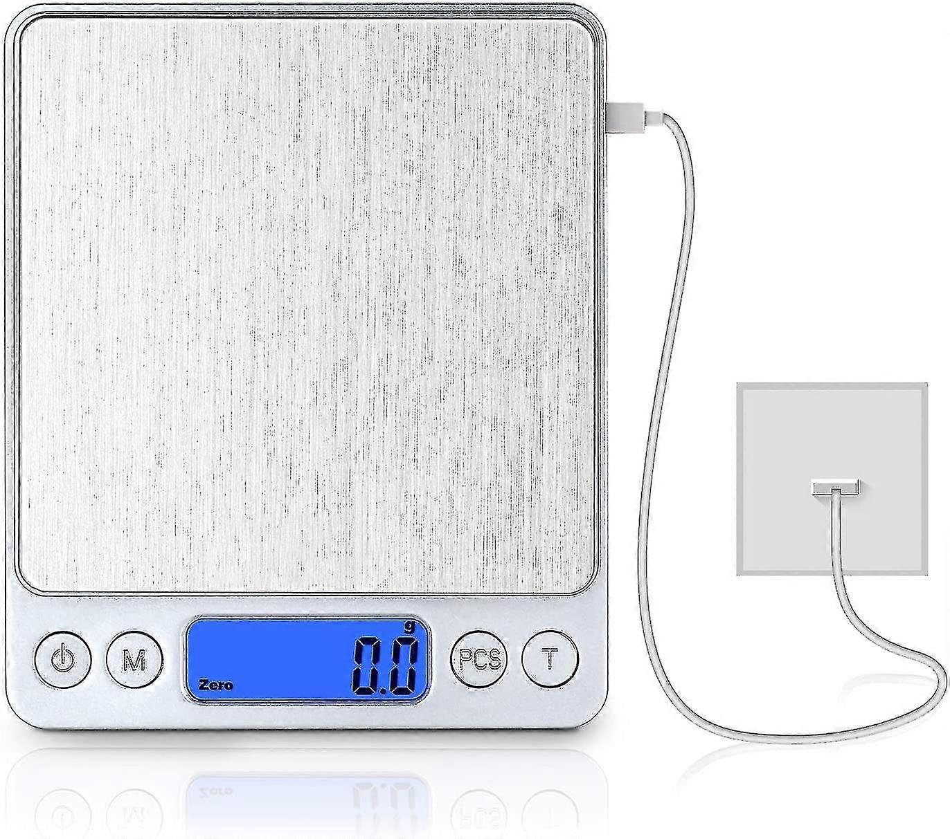 Kitchen Scales With Usb Rechargeable,lcd Display,tare Function