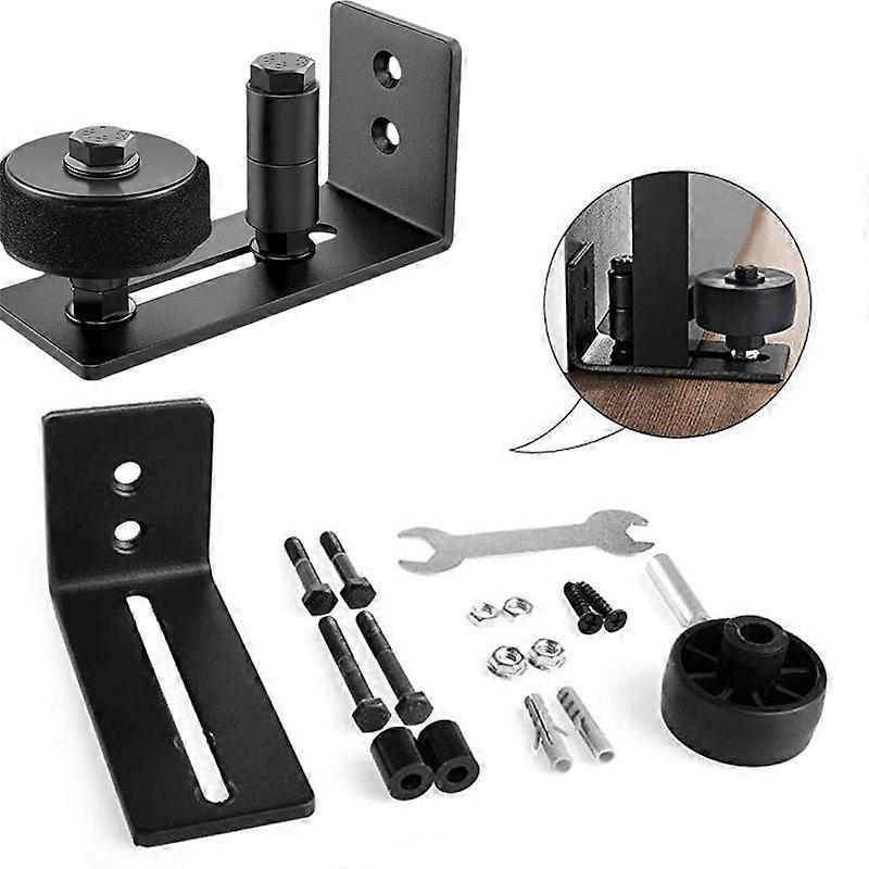 Anti-swing device eight-in-one multiple installation methods ground guide sliding door barn door hardware accessories limit wheel