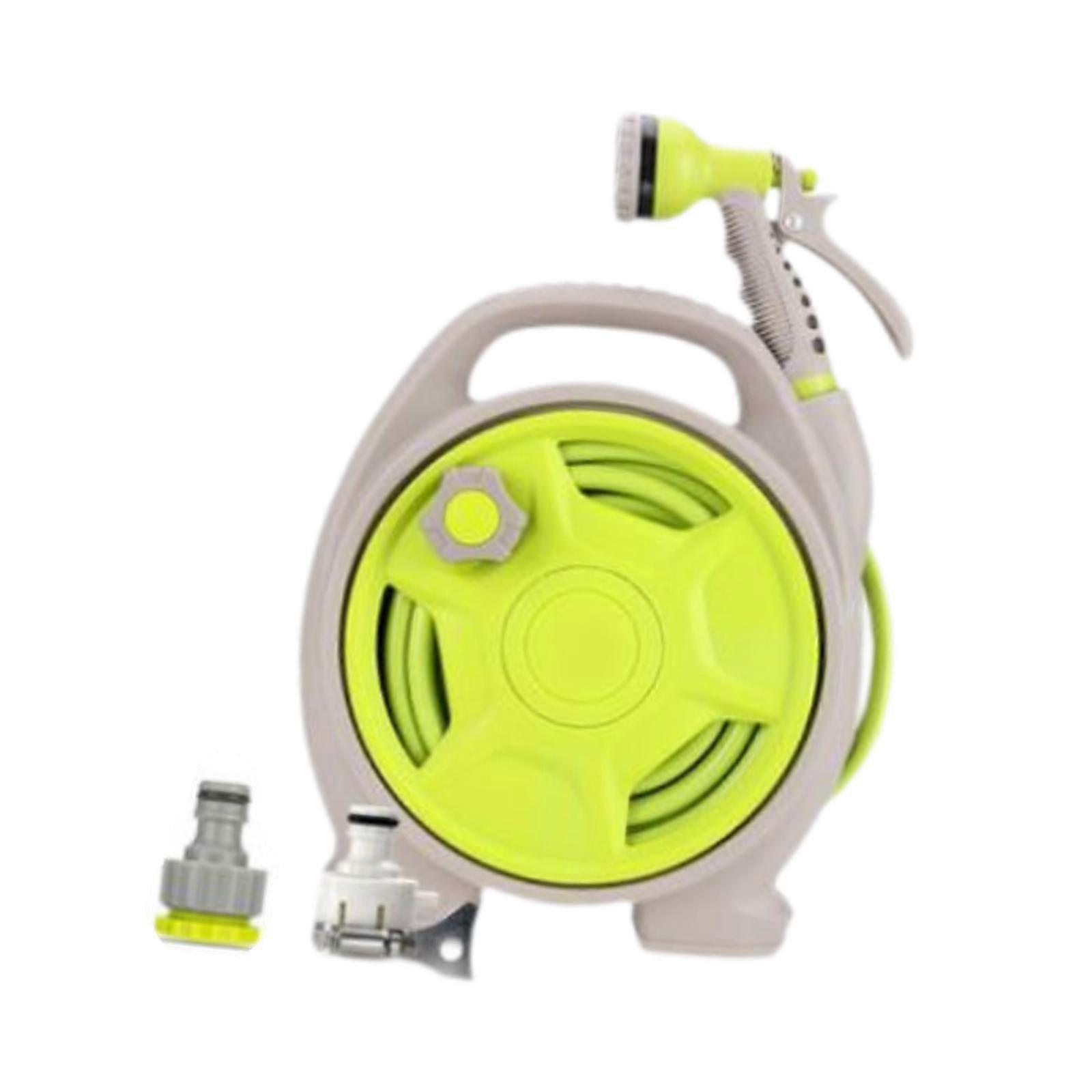 Water Pipe Cart Space Saving Garden Hose Storage for Gardening Watering Tool Green