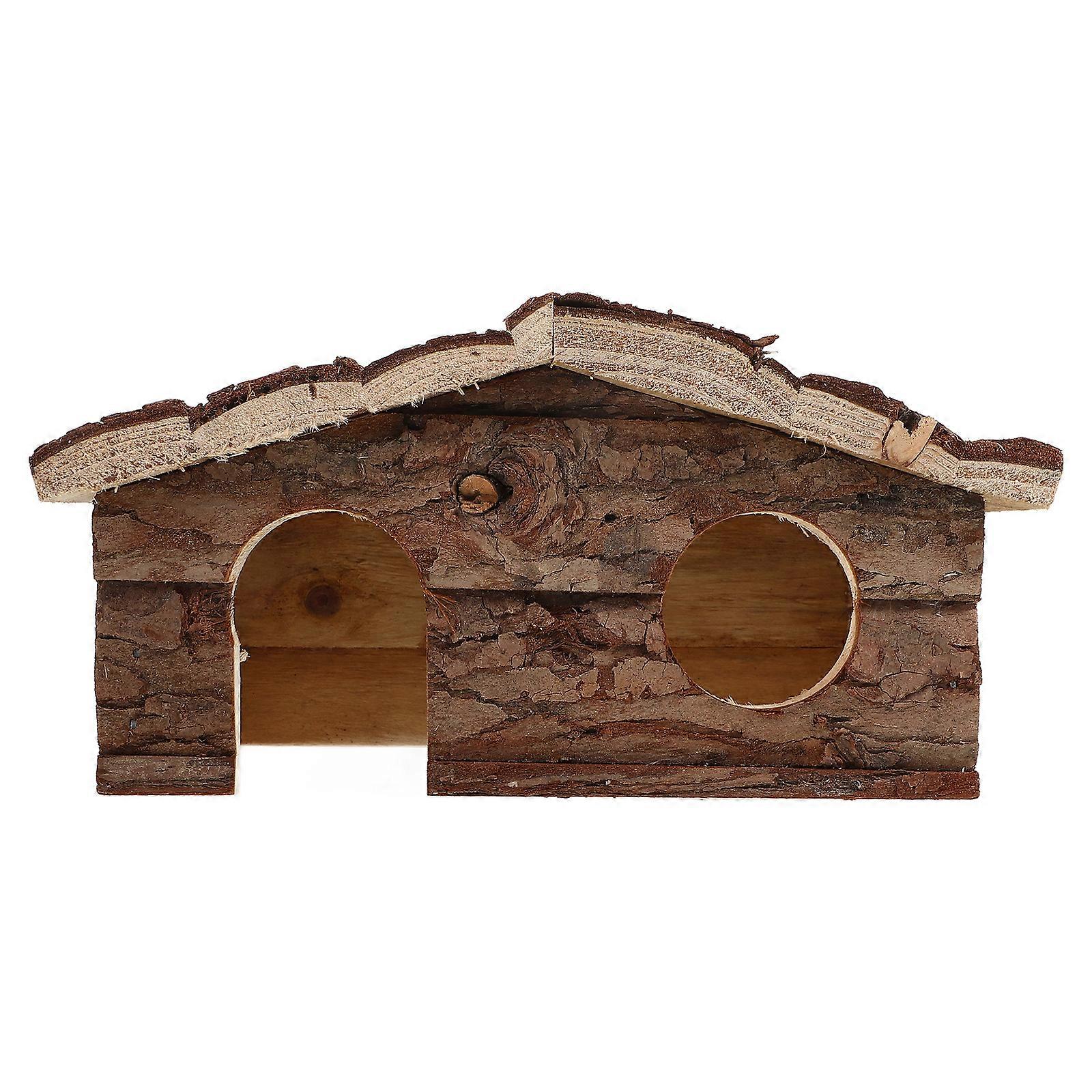 Wooden Hamster Hideout Hamster Hiding Hut Wood Hamster House Hamster Accessory
