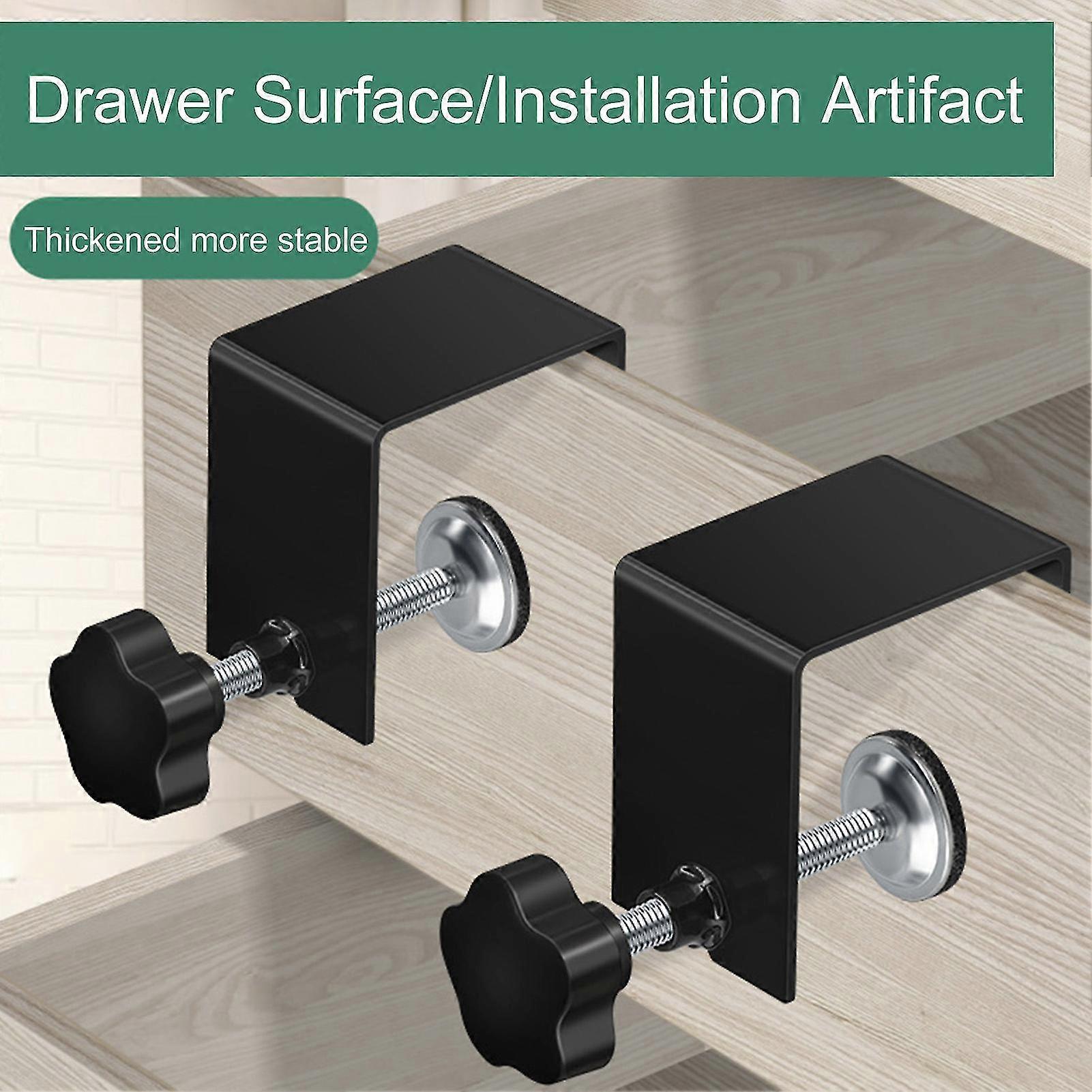 2Pcs Drawer Fixing Clips Rustproof Strong Load-bearing Anti-slip Design ...