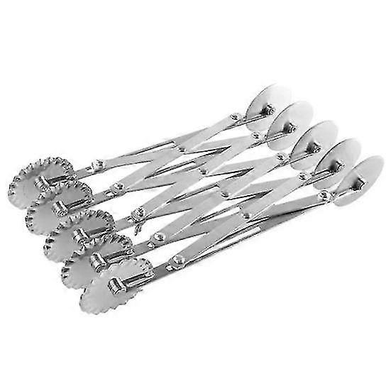 Dough Divider Stretchable Reusable Round Safe 2 Heads 3/5/7 Wheels Quickly Slice Pasta Wheel for Kitchen