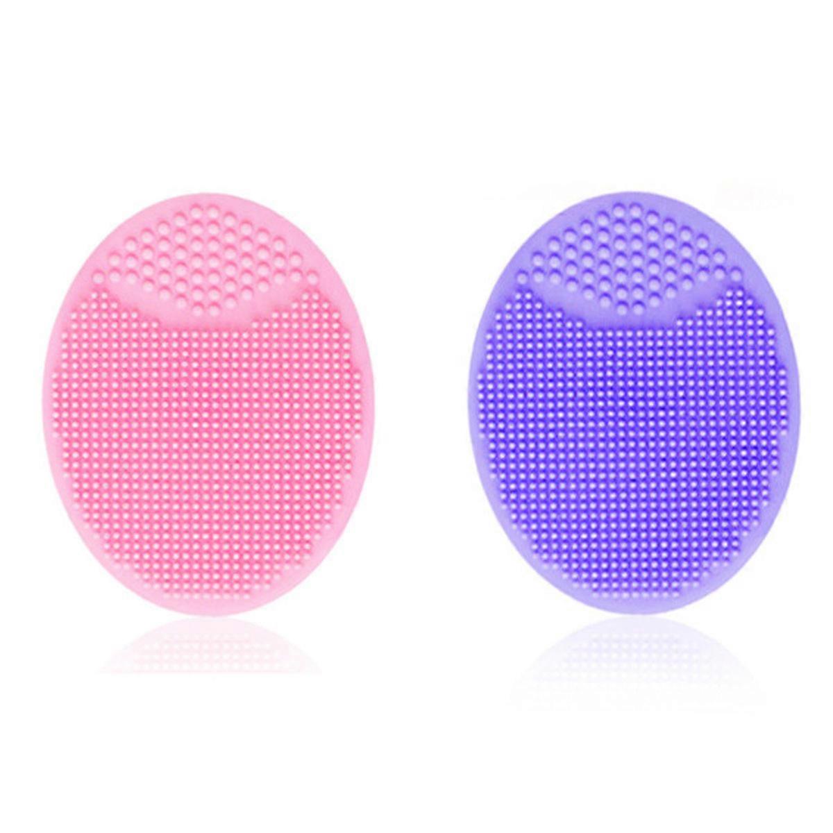 2 Silicone facial cleaning brush