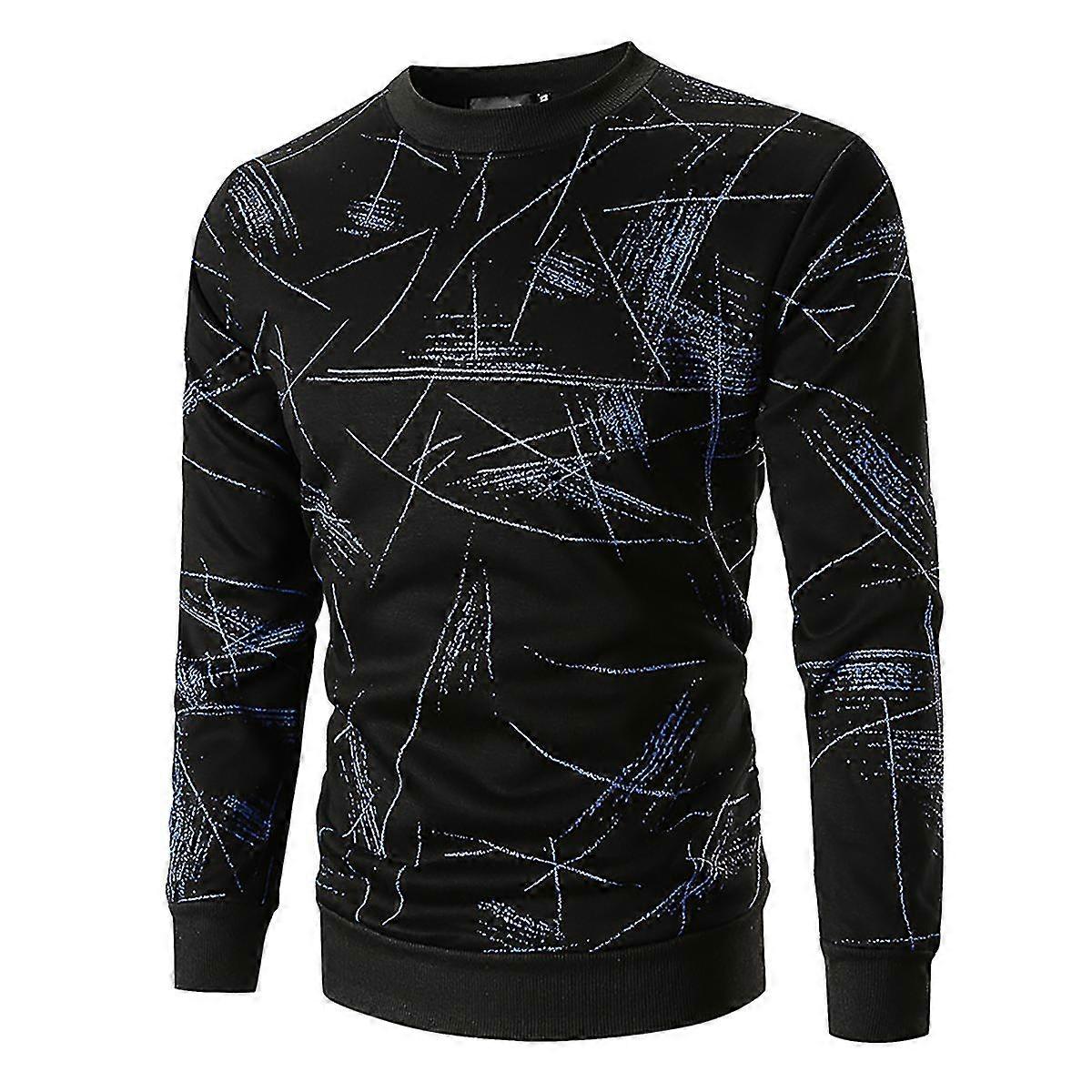 Cloudstyle Mens Sweatshirt Printing Round Neck Thickened Pullover