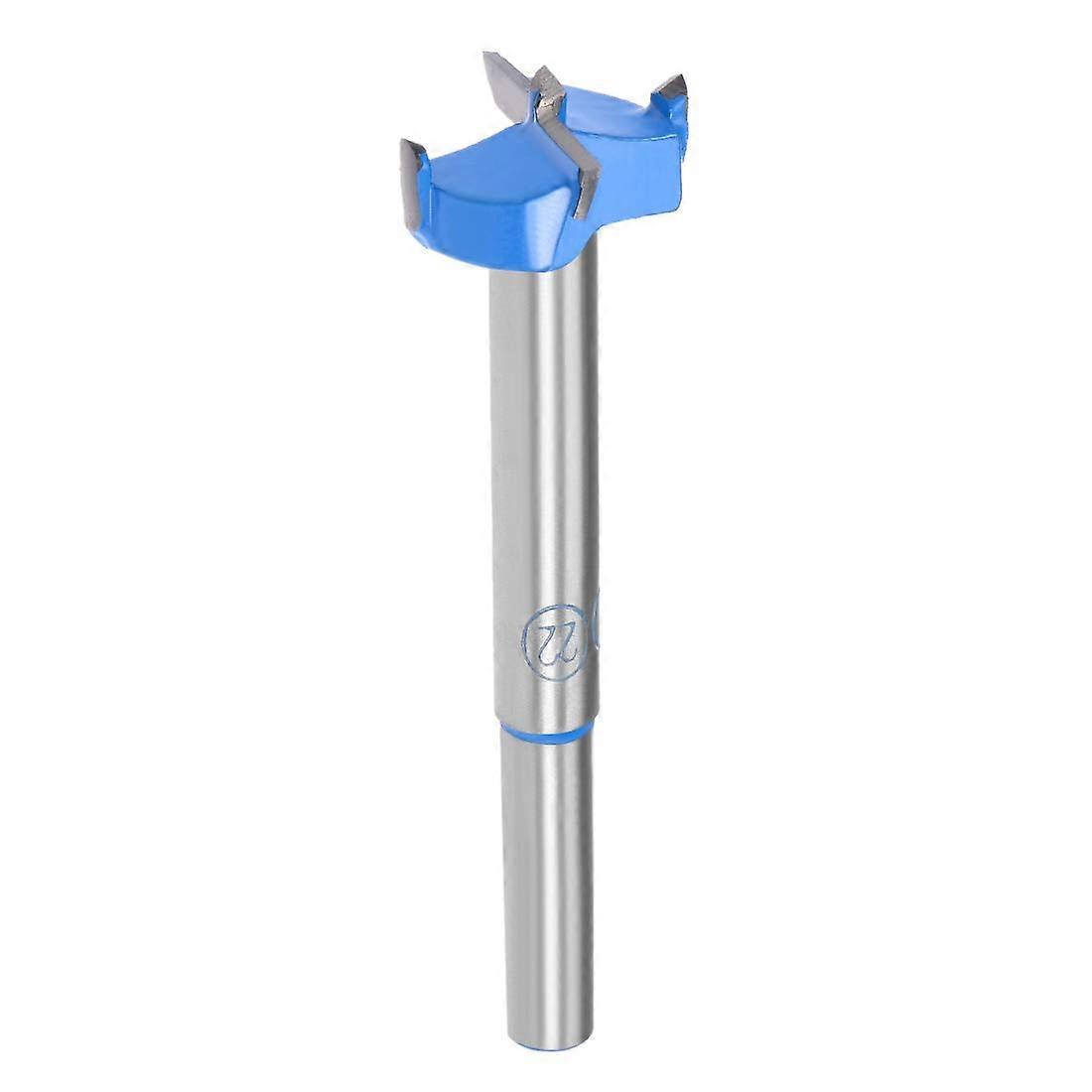 Forstner Drill Bits 22mm, Tungsten Carbide Wood Hole Saw Auger Opener, Woodworking Hinge Hole Drilling Boring Bit Cutter (Blue, Gray)