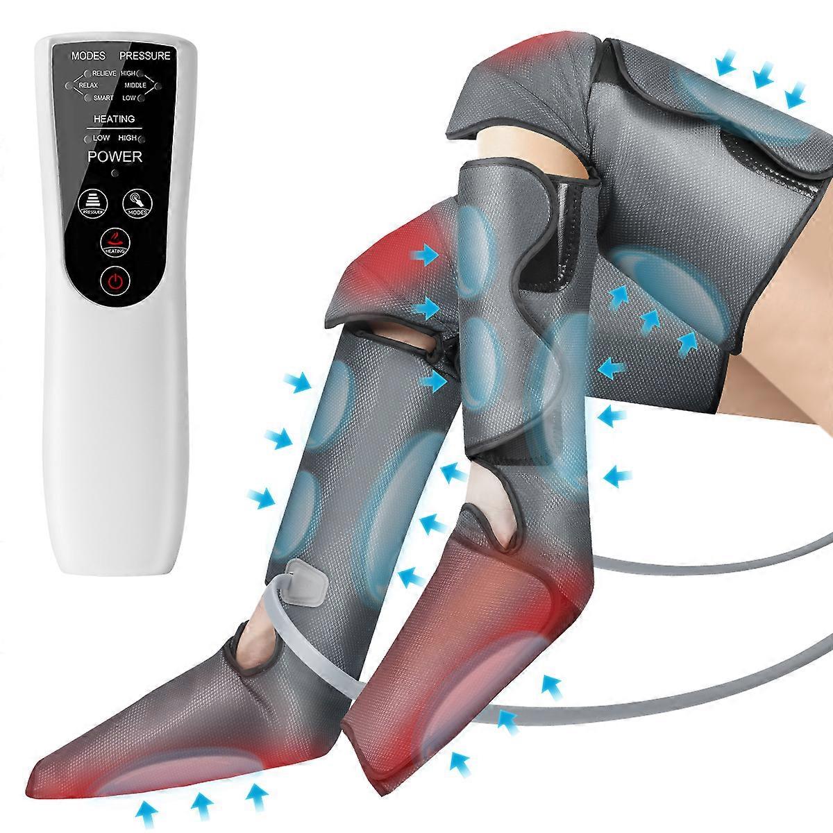 Leg Massager Air Compression Massager with HeatCompression Foot  Gifts for Family Friends Colleagues Help with Edema Varicose