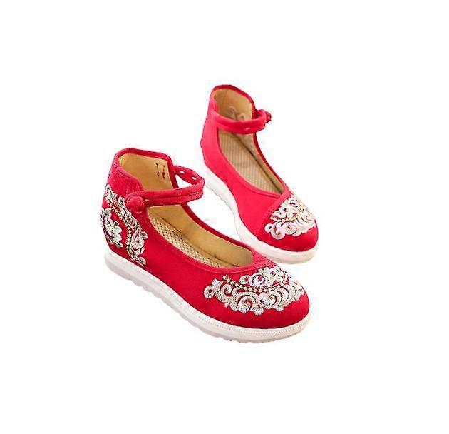 Chaussures à talons hauts en toile brodée