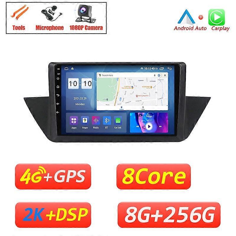 BMW X1 E84 2009-2012,9inch マルチメディアプレーヤー用Android 13カーラジオ、4G WiFiカーカープレイ&2DIN付き