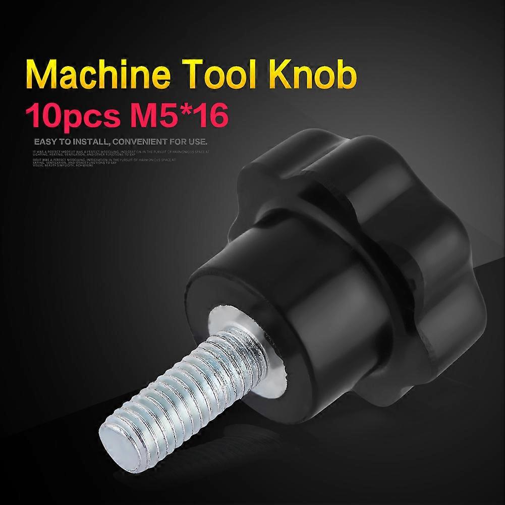 Plastic Star Type Knob Handle Bolt M5*16 Machine Tool Accessories Set (10pcs)