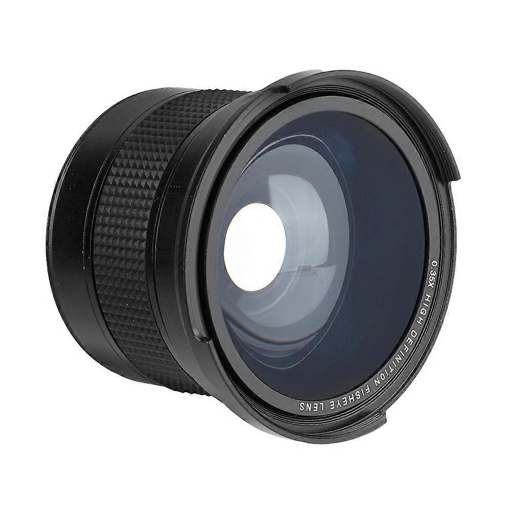 58MM Fisheye Super Wide Angle Lens for SLR DSLR Cameras - Black 0.35X Metal Body