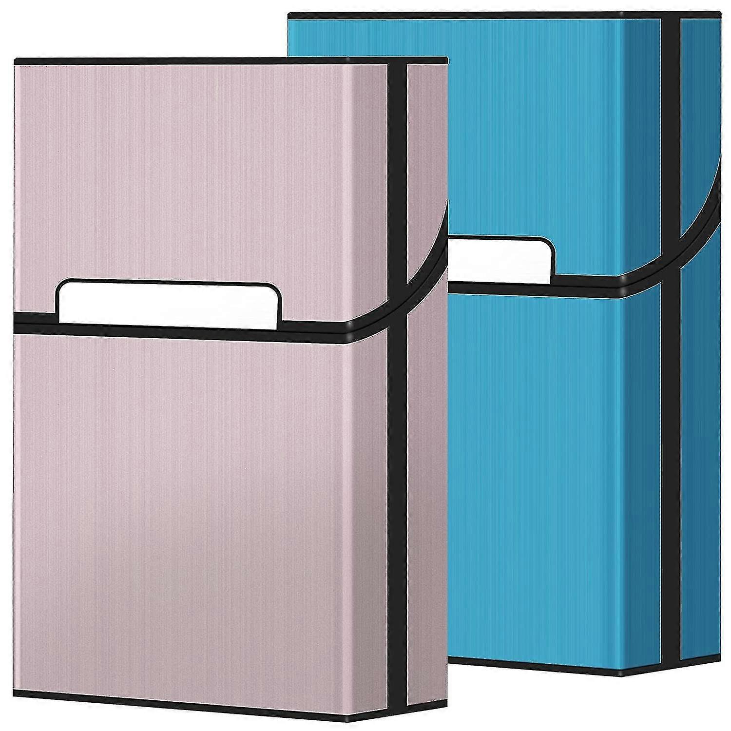 Magnetic Brushed Aluminum Cigarette Case