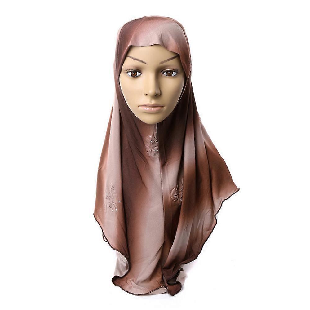 Muslim Kerchief Scarf Hat Zircon Printing