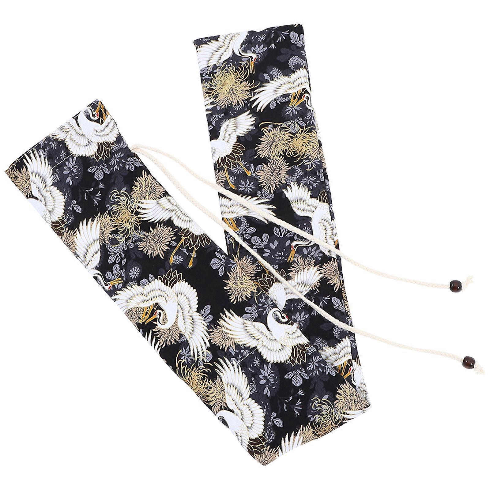 Exquisite Cotton Cloth Made Flute Storage Bag Creative Storage Container