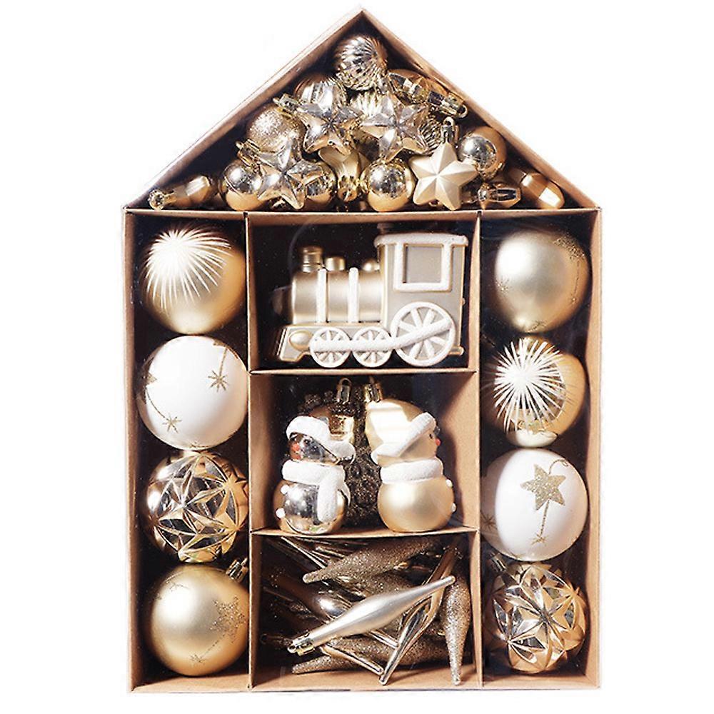 Christmas Ball Ornaments Set Decorative Baubles Pendants with Reusable Gift Package for Xmas Tree