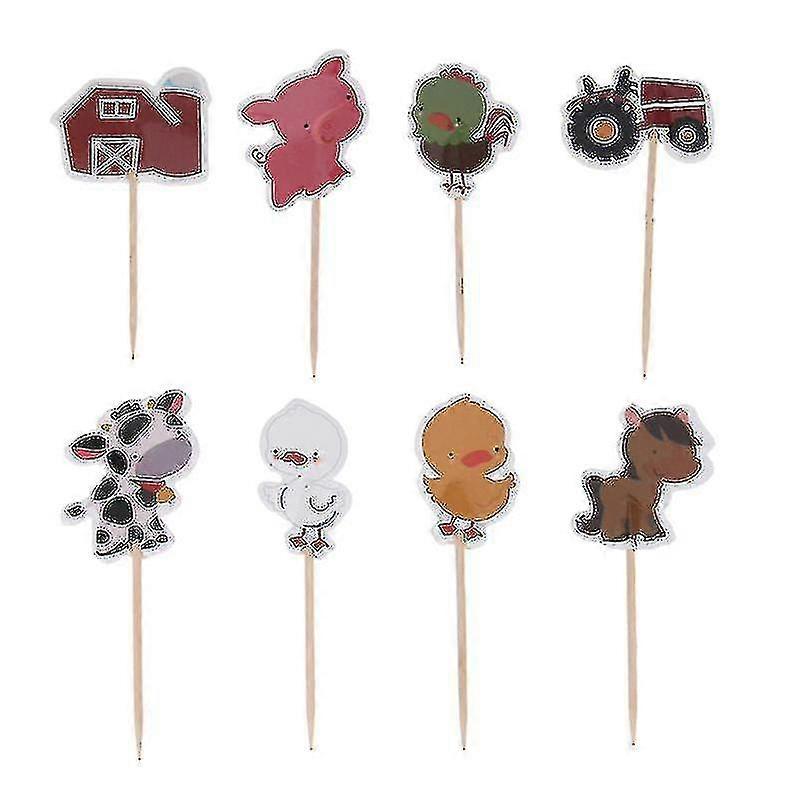 Animal Cake Toppers, 72pcs