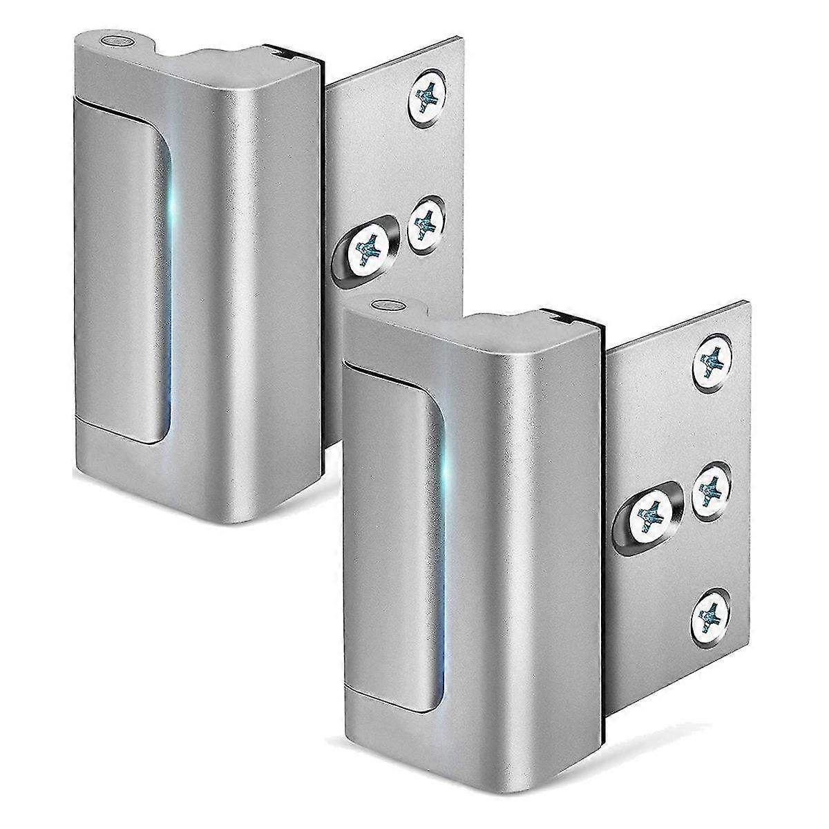 Safety Door Lock, Child Proof Door Reinforcement Lock, With 3 Inch Stop, Can Withstand 800 Pounds (