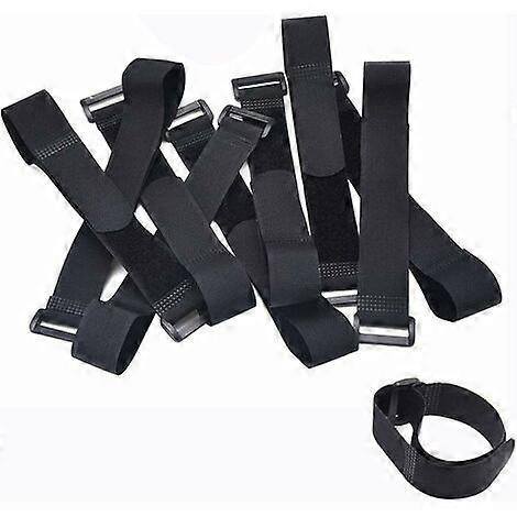 10pcs Pack Cable Tie, Adjustable Scratch Straps with Plastic Buckle (300mm x 20mm)