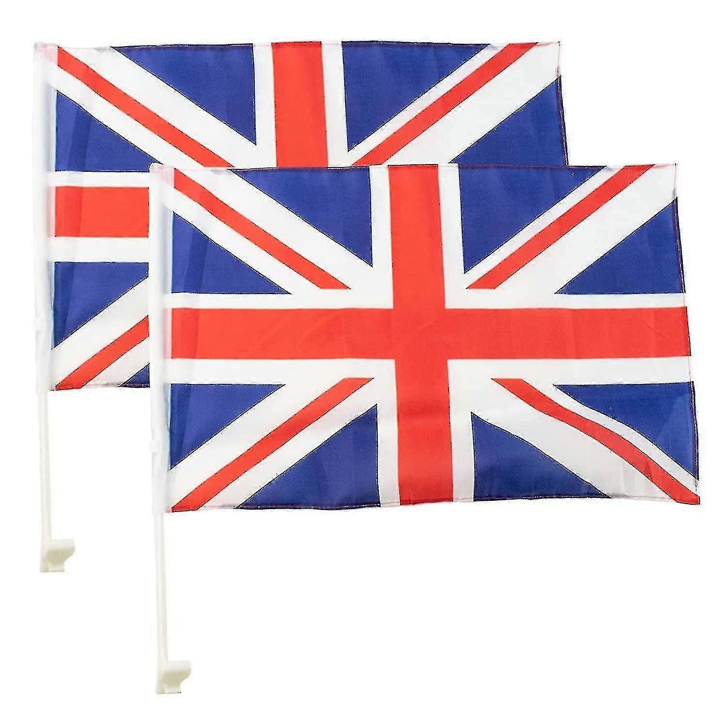2 Pack Union Jack Car Flags