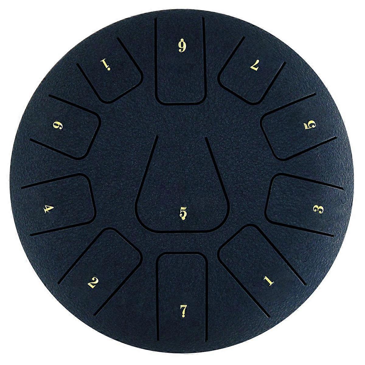 Tambor de língua de aço de 8 polegadas, pandeiro de 11 notas com baquetas e palhetas para meditações, instrumento de pandeiro E