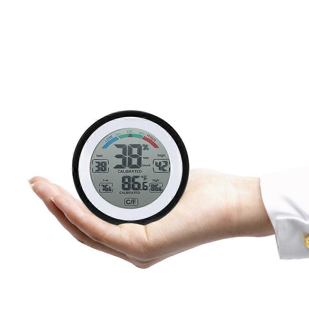 C/F Digital Thermometer Hygrometer Temperature Humidity Meter Max Min Value Trend Display Home Thermometers