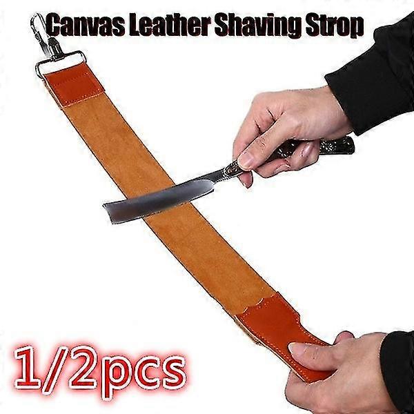 Canvas Leather Shaving Strop Straight Razor Sharpener Strap Belt Shaving Strap