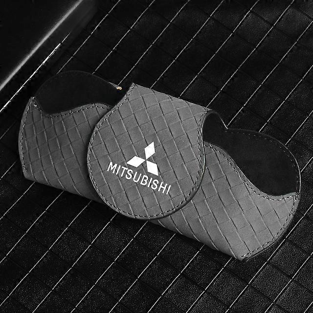 Car Sun Visor Magnetic Glasses Storage Bag Card Holder Organizer For Mitsubishi Lancer ASX Pajero Outlander L200 Colt Xpander