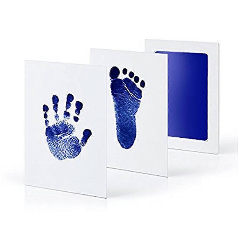 Large Clean Touch Ink Pad for Baby Footprint, Handprint, Pet Paw Prints Safe for Infant Non-Toxic,One Time Use, Keepsake, Babies Shower Gift 3 Pcs