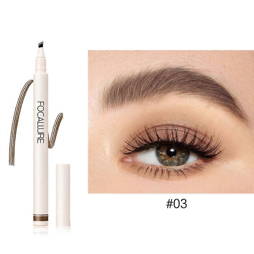 Crayon à sourcils liquide imperméable à l’eau avec applicateurs à pointe de micro-fourchette Microblading