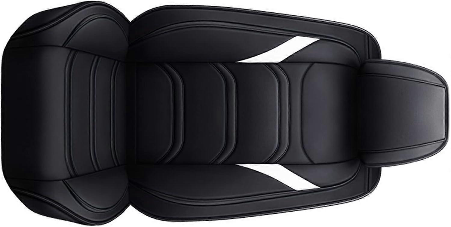 Pu Leather Car Seat Cover Car Accessories Interior Front And Rear Seat Covers For Mitsubishi For Lancer X For Outlander Xl 3 (Color : 1Pcs-Black)