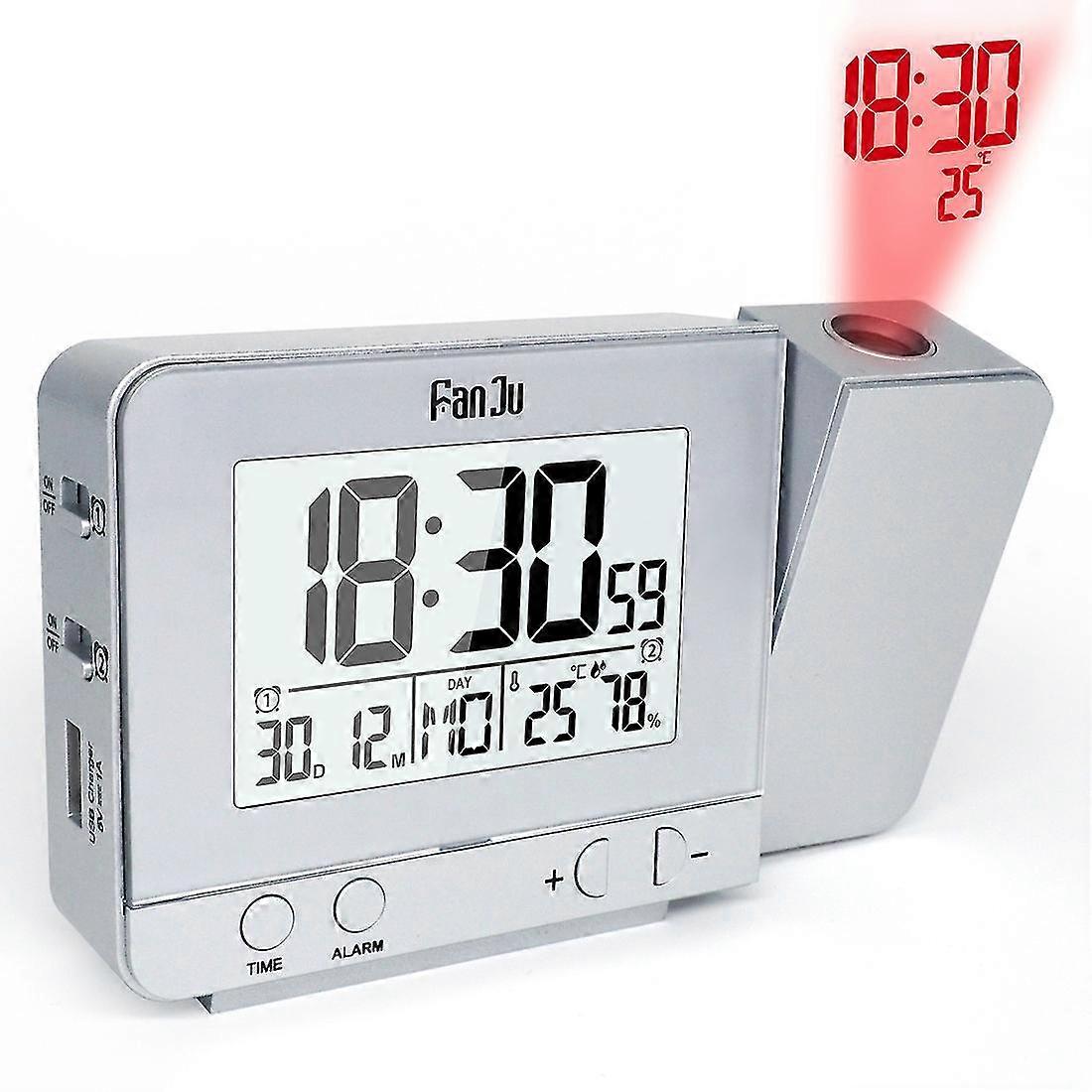 Projection Alarm Clock, Large Font 180 Rotating Projection Clock