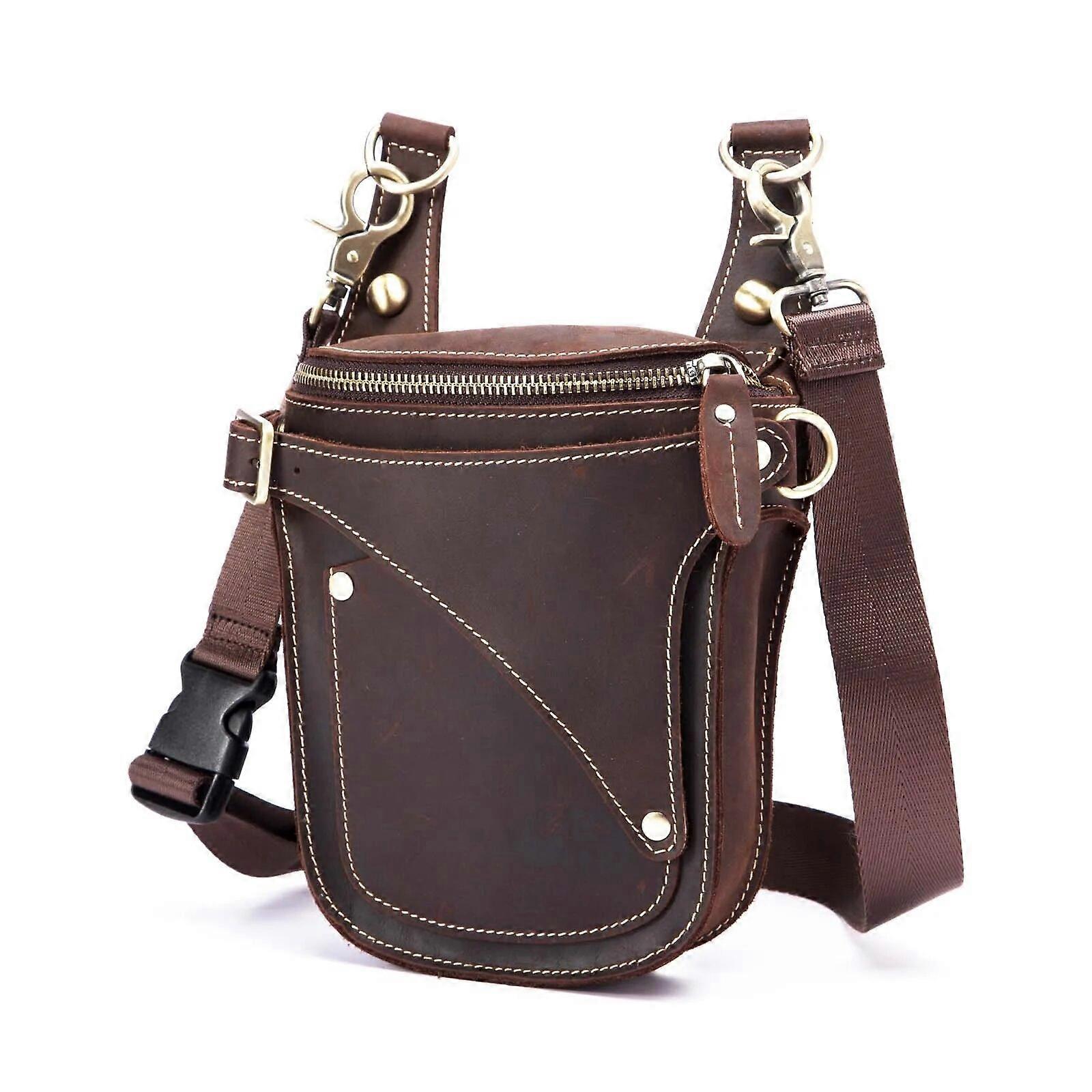 Unisex Retro Crazy Horse Tjockt Läder 7\