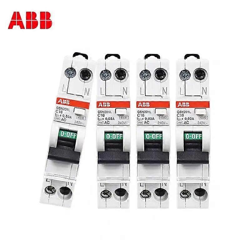 ABB Residual current protection circuit breaker GSN201L 1P+N 6A 10A 16A 20A 25A type C AC electronic