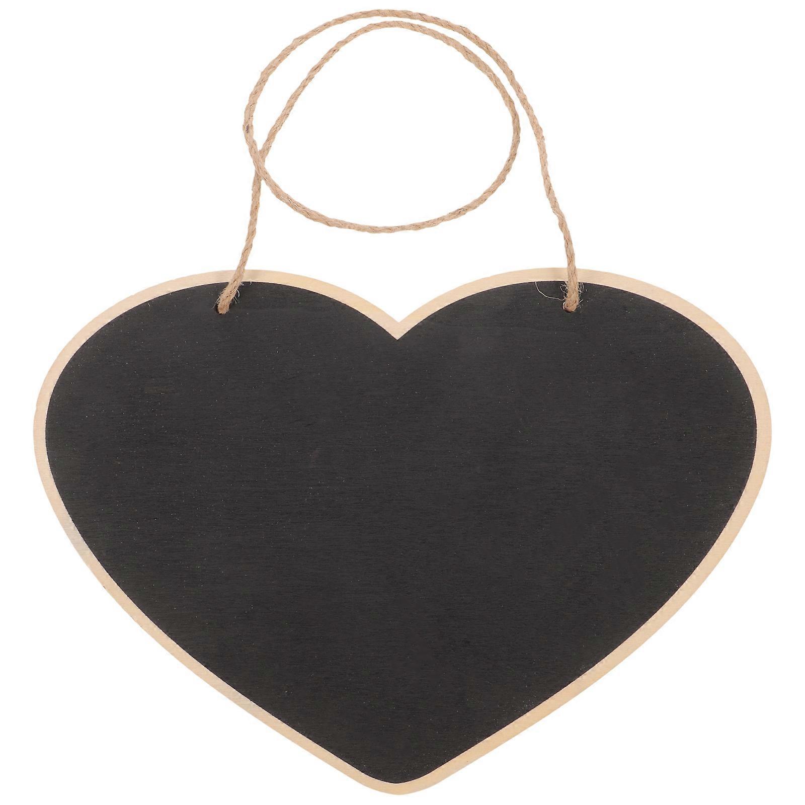 Hanging Chalkboard Sign Wooden Memo Blackboard Reusable Door Message Board
