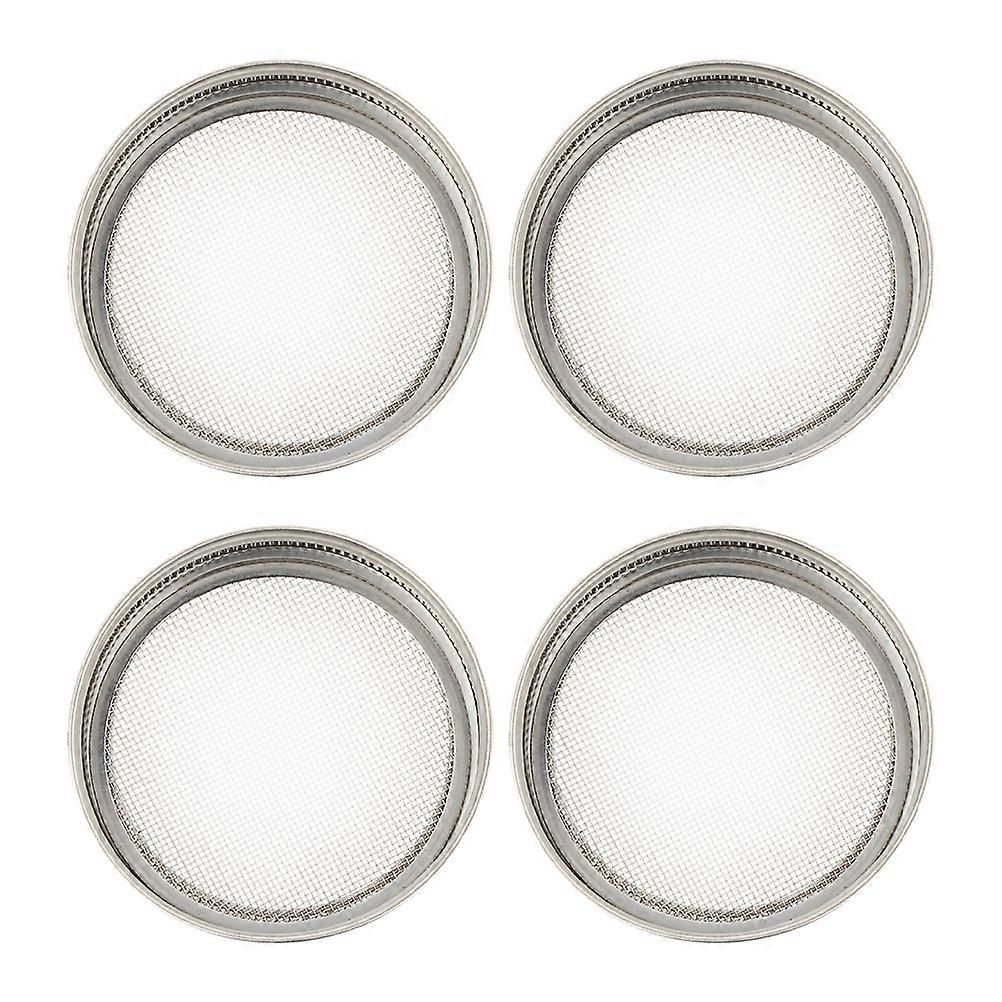 4 Stück Deckelsiebsiebe Deckelsiebdeckel Einmachgläser Keimglas Deckel Sieb Deckel Keimdeckel