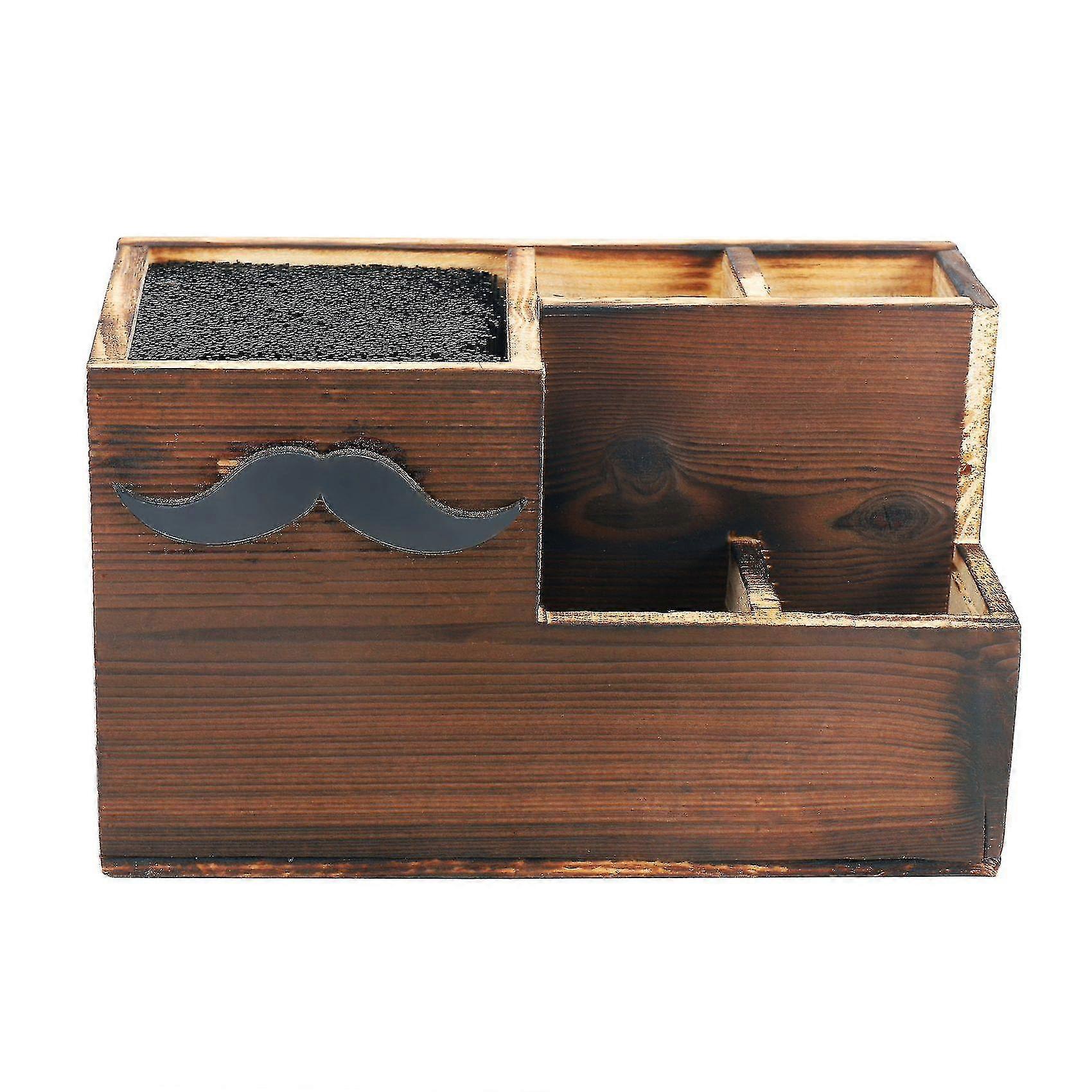 Hair Scissors Tool Socket Shelf Tool Storage Box Wooden Scissors Box Display Shelf