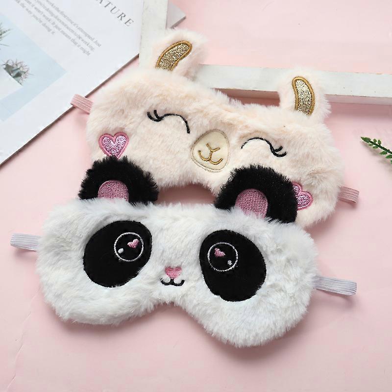 2pcs Plush Eyeshade Sleep Mask Eye Mask Sheep Shape