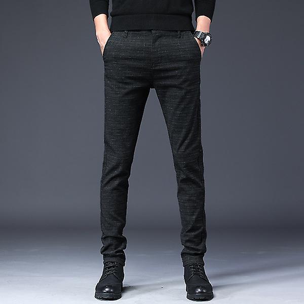 Pantaloni casual da uomo Pantaloni da ufficio a vita media | Fruugo CH