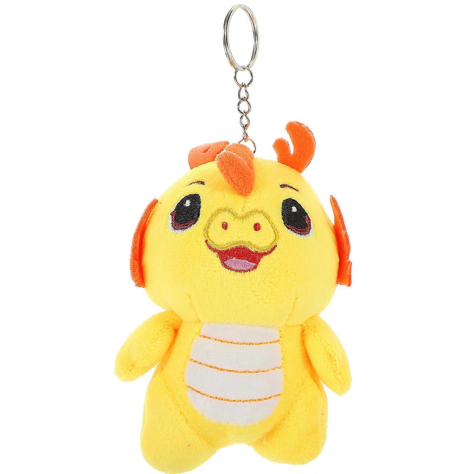 Plush Dragon Pendant Stuffed Animal Keychain Charm Backpack Plush Dragon Pendant