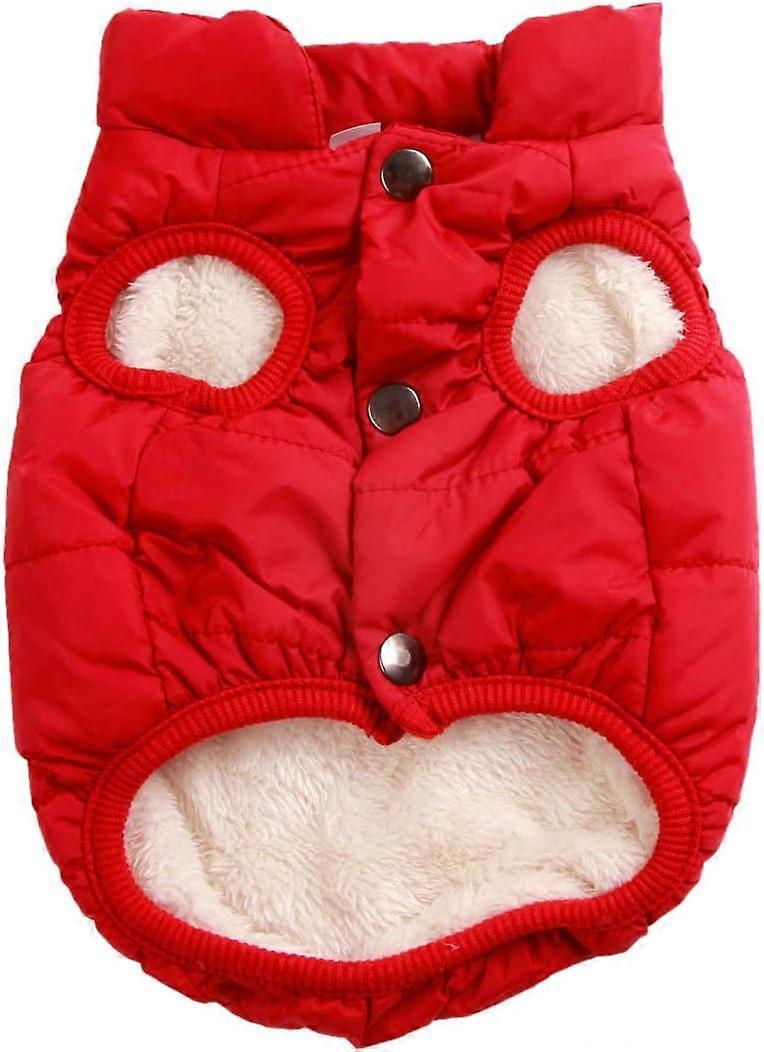 Windproof 2-layer dog coat with extra warm and soft fleece lining