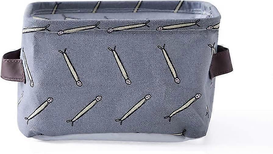 Cotton Linen Storage Basket Debris Storage Box Desktop Storage Portable With Carry S